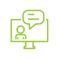 webinar icon in green color