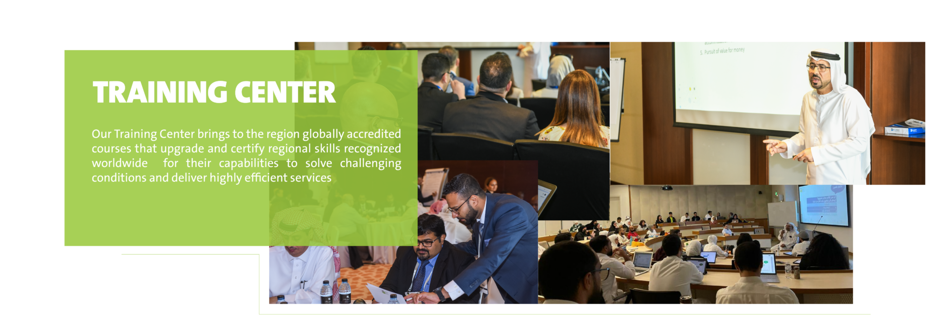 MEFMA training center provides accredited courses for group of professionals inside venues and halls and presentations.