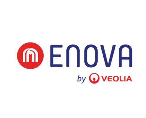 Enova logo, proud strategic member of MEFMA - Middle East Facility Management Association